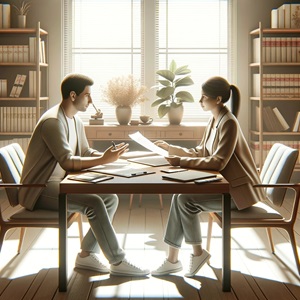 Couple negotiation while efiling divorce paperwork