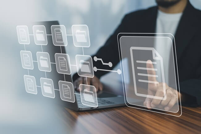 Legal professional collaborates remotely on legal documents