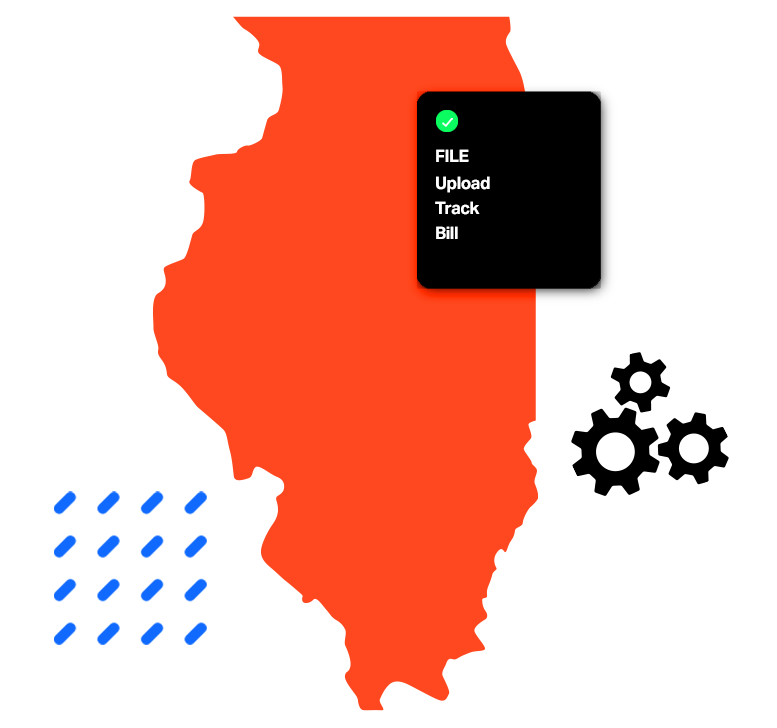 MyFileRunner dashboard options for Illinois efiling services